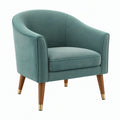 Poltrona 75 x 70 x 78 cm in tessuto verde con gambe in legno stile moderno